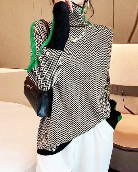 ELISA | Jersey de cuello alto de diseño