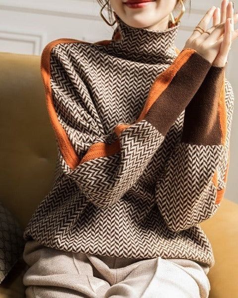 ELISA | Jersey de cuello alto de diseño